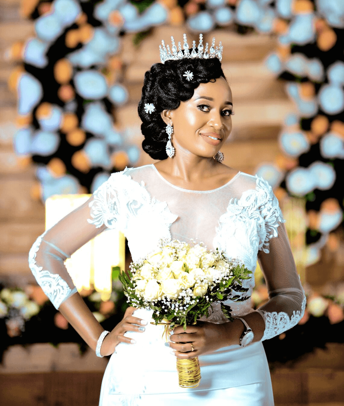 bride on a wedding ceremony